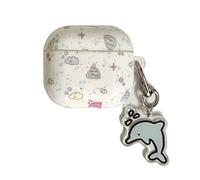 PIQIUZC Earbuds for Airpods 4 Case,Fashion Cute Fun Animal Pattern Design Shiny Protective Headphones Cover Sell for Girls Boys (Dolphin)