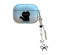 PIQIUZC for AirPods Pro 2 Case with Pendant,Cute Exquisite Fun Kitten Fish Cartoon Pattern Style Headphone Cover for Boys Girls (Cat)