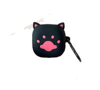 PIQIUZC for Samsung Galaxy Buds FE/Buds 2 Pro/Buds 2/Buds Pro/Buds Live Case, 3D Cute Cat Paw Pattern Design Protective Case for Women Girls (Black)