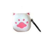 PIQIUZC for Samsung Galaxy Buds FE/Buds 2 Pro/Buds 2/Buds Pro/Buds Live Case, 3D Cute Cat Paw Pattern Design Protective Case for Women Girls (White)