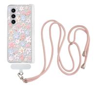 PIQIUZC for Samsung Galaxy Z Fold 8 Ultra (2026) Case Cute, Colorful Flower Pattern Design Galaxy Z Fold8 Ultra Phone Cover with diagonal rope for Women Girls (lily)