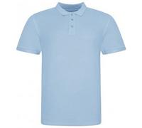 Piqu Cotton Short-Sleeved Polo Shirt AWDis Duck Egg Blue S