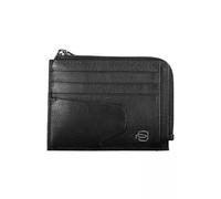 PIQUADRO Akron Leather Credit Card Holder, Black, Taglia Unica, Akron Coin and Credit Card Holder