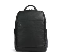 Piquadro Black Square Backpack, 16L, unisex, black