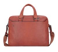 Piquadro Black Square Briefcase Genuine Leather 40 cm Laptop compartment brown