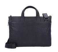 Piquadro Black Square Briefcase Genuine Leather 42 cm Laptop compartment brown