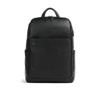 Piquadro Black Square | leather Backpack | black