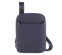 Piquadro Black Square Shoulder bag Genuine Leather 17 cm blue