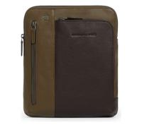 Piquadro Black Square Shoulder bag Genuine Leather 23 cm olive