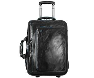 Piquadro Blue Square 2 wheels Wheeled briefcase Genuine Leather 51 cm Laptop compartment black