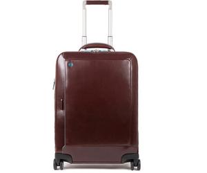 Piquadro Blue Square 4 Roll Cabin Trolley Leather 55 cm Laptop compartment red
