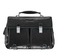 Piquadro Blue Square briefcase leather 43 cm laptop compartment black