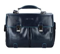 Piquadro Blue Square briefcase leather 43 cm laptop compartment blue
