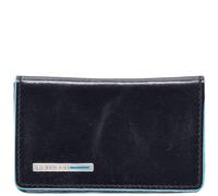 Piquadro Blue Square Business card case Genuine Leather 10 cm blue