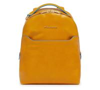 Piquadro Blue Square City Backpack Genuine Leather 30 cm yellow