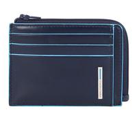 Piquadro Blue Square Credit card case RFID protection Genuine Leather 11 cm blue