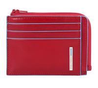 Piquadro Blue Square Credit card case RFID protection Genuine Leather 11 cm red