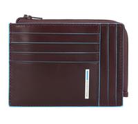 Piquadro Blue Square Credit card case RFID protection Genuine Leather 12 cm Gift box red