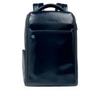 Piquadro Blue Square Daypack Leather 29 cm Laptop compartment blue