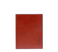 Piquadro - Blue Square Leather Card and Passport Holder - Unisex - Copper