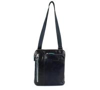 Piquadro - Blue Square Leather Shoulder Crossbody Bag - Men - Night Blue | Adjustable strap, Internal pockets, Small Size, Everyday use