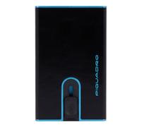 Piquadro - Blue Square Metal Automatic Card Holder - Men - Black