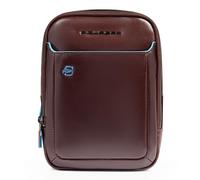 Piquadro Blue Square Mini Bag Shoulder Bag Leather 17 cm brown