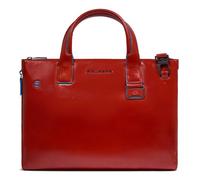 Piquadro Blue Square Shopper Bag Leather 38 cm Laptop compartment with expansion pleat red