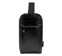 Piquadro Blue Square Shoulder bag Genuine Leather 15 cm black