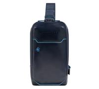 Piquadro Blue Square Shoulder bag Genuine Leather 15 cm blue