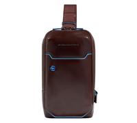 Piquadro Blue Square shoulder bag leather 28 cm brown