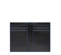 Piquadro Blue Square Slim Credit Cards Holder RFID Black, N - Nero, standard size, Minimalist