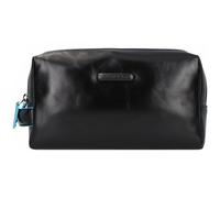 Piquadro Blue Square Toiletry bag Genuine Leather 25 cm black