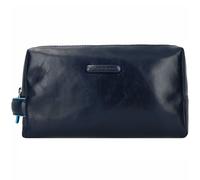 Piquadro Blue Square Toiletry bag Genuine Leather 25 cm blue