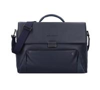 Piquadro Pan Briefcase Leather 42 cm Laptop compartment blue