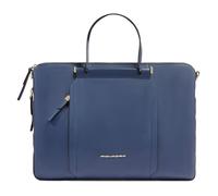 Piquadro Circle briefcase leather 43 cm laptop compartment blue