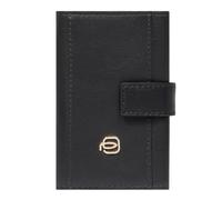 Piquadro Circle Credit card case RFID protection Genuine Leather 6.5 cm black