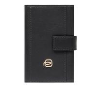 Piquadro Circle Credit card case RFID protection Leather 6.5 cm black