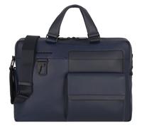Piquadro Finn Briefcase Leather 38 cm blue