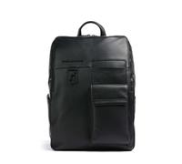 Piquadro Zaino Daypack Leather 34 cm Laptop compartment black