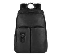 Piquadro Harper backpack RFID leather 40 cm laptop compartment black