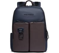 Piquadro Harper backpack RFID leather 40 cm laptop compartment petrol
