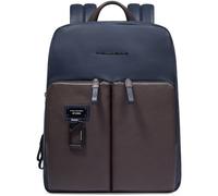 Piquadro Harper Daypack Leather 38 cm Laptop compartment blue