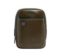 Piquadro - Leather Crossbody Tablet Bag - Men - Fluo Green | RFID anti-fraud protection, Earphone pocket, Work and leisure, Everyday use