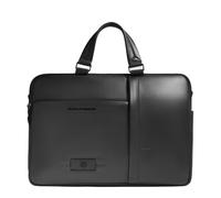 PIQUADRO - Leather Laptop Bag 15.6" - Men - Black