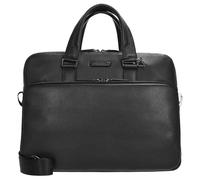 Piquadro - Leather Work Laptop Bag 15.6" 2 Compartments - Men - Black