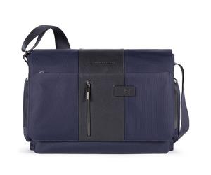 Piquadro Letter Messenger 43 cm laptop compartment blue