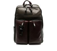 PIQUADRO logo-plaque detail backpack - Green One Size