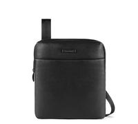 PIQUADRO Men's Modus Expandable Bag with Front Leather Pocket, Nero, One Size