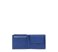 Piquadro Men's Wallet with Coin Purse Unisex Fabric/Bio-Based Material, Blue, Casual